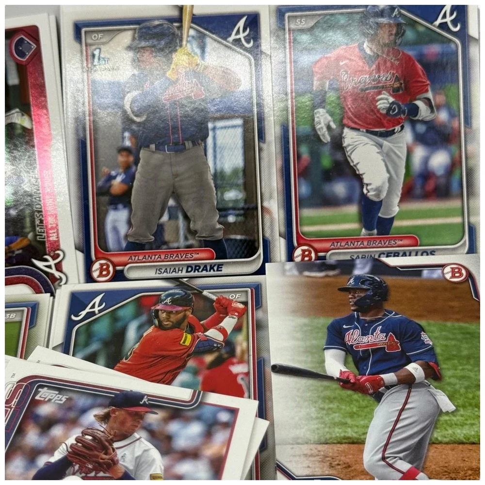 Atlanta Braves Baseball Cards 300+ Lot Topps 2025 Chrome Acuna Aaron Jones Soler